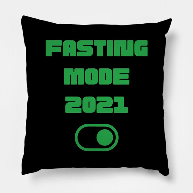 Ramadan Fasting Mode Fasting Muslim Ramadan 2021 Pillow by ZimBom Designer