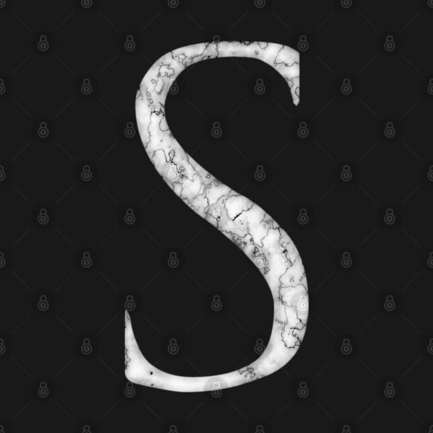 S in Roman White Marble Latin Alphabet Letter Sticker by SolarCross