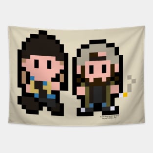 Pixel Hetero Life Mates Tapestry