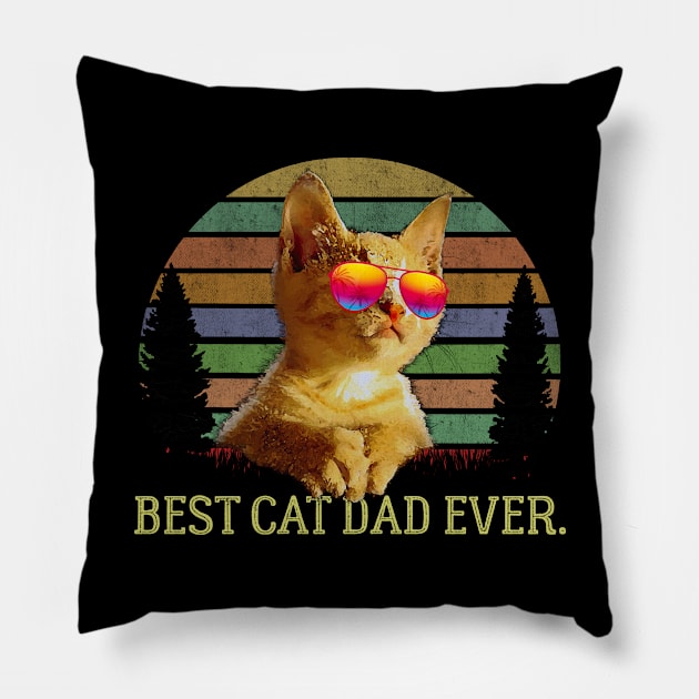 Best Cat Dad Ever Pillow by AllWellia