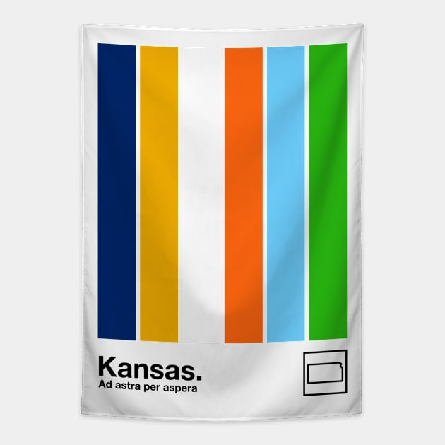 Kansas // Original Minimalist Artwork Poster Design Tapestry by DankFutura