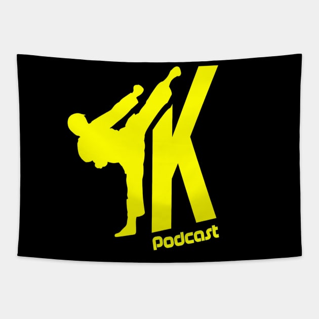 KickFlix Podcast K Logo Tapestry by GeekBro Podcast Network