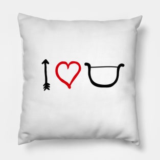 I love you bow arrow heart Cupid Valentine's day Pillow