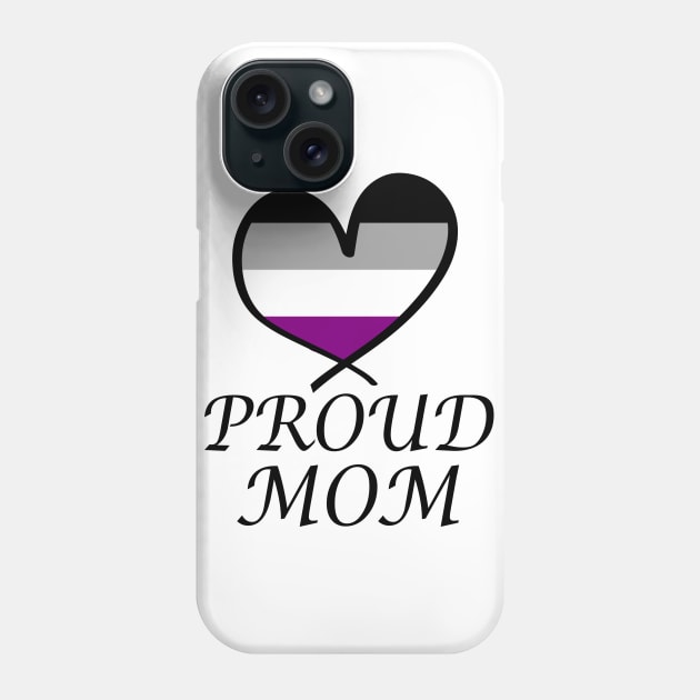 Proud Mom LGBT Gay Pride Month Asexual Flag Phone Case by artbypond