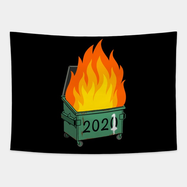 Dumpster Fire Tapestry by LEvans