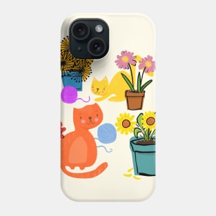 Three Curious Cats Phone Case