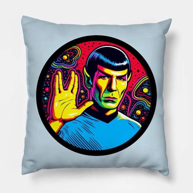 Blacklight Spock Pillow by Tiger Mountain Design Co.