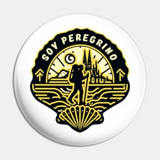 Soy Peregrino - Buen Camino! El Camino de Santiago de Compostela - The Way of Saint James - Peregrino Pilgrim - Camino Frances Ingles Primitivo Shirt, Mug, Tote, etc Pin