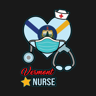 Vermont Nurse - Love RN LPN CNA State Nursing Gift T-Shirt