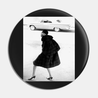 Fashion Girl woman print Car photo print Fashion Minimalist, Black and white modern print Pin