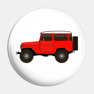 fj40 Land Cruiser red Pin