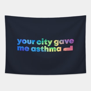 your city gave me asthma colorful abstract Tapestry