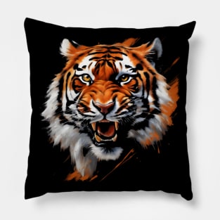 Tiger Head Painting Pillow