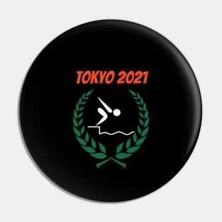 Swimming Tokyo 2021 Olympics Pin