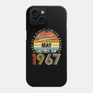 Awesome Since May 1967 Vintage 56th Birthday Phone Case