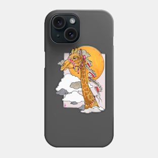 How's the weather up there? - tall giraffe shirt Phone Case