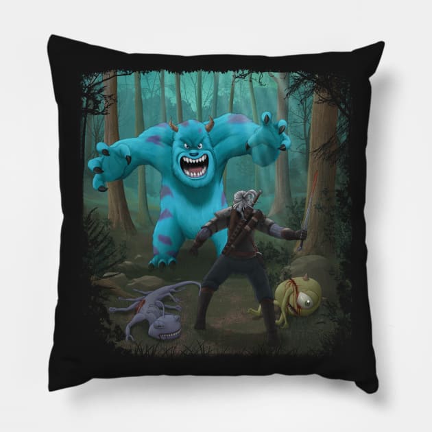 Killing Monsters Pillow by GranJefe