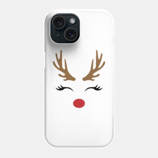 Christmas Reindeer Face Phone Case