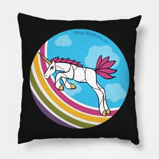 Rainbow Unicorn v4 — Dancing Uniquorn Illustration series Pillow