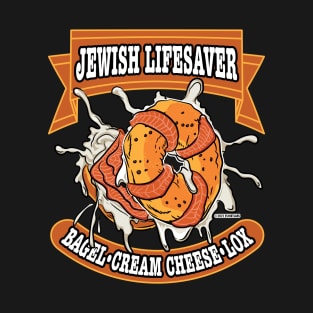 Jewish Lifesaver. Bagel, Cream Cheese and Lox T-Shirt