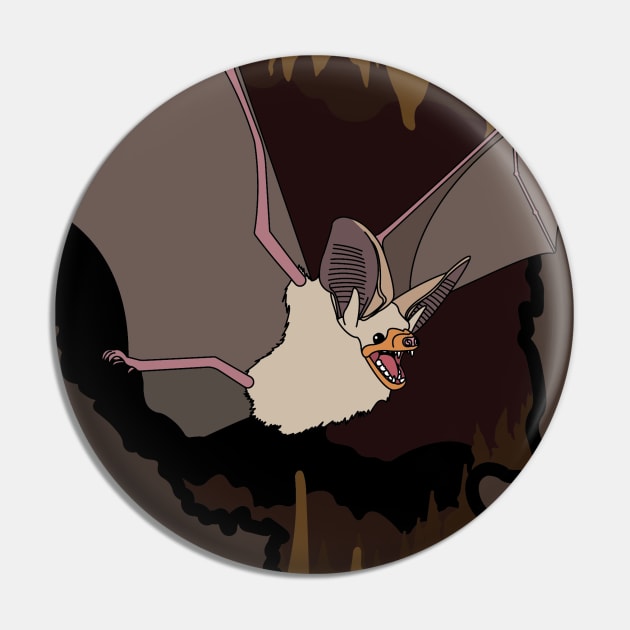 Pallid Bat Pin by ProcyonidaeCreative