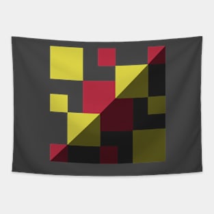 3D yellow and red Tapestry