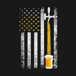 Craft Beer American Flag USA T-Shirt