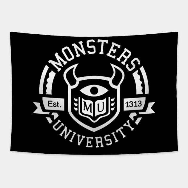 The White Monster University Tapestry by asokabudaya