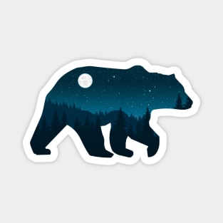 Night Forest Bear Magnet