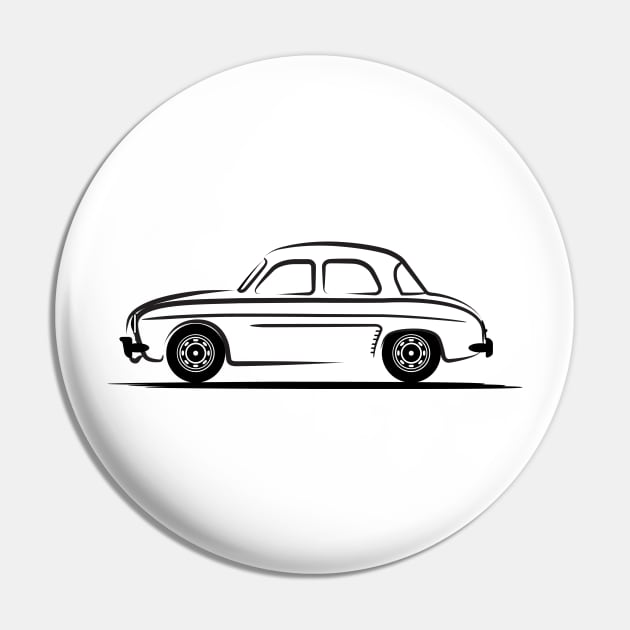 Renault Dauphine Black Pin by PauHanaDesign