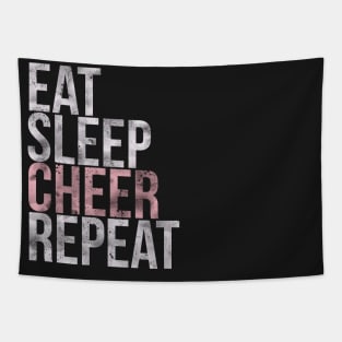 Eat Sleep Cheer Repeat Cheerleading Tapestry