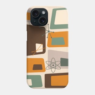 Mid Century Modern Abstract 18 Brown, Orange, Green Phone Case