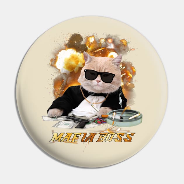 FUNNY MAFIA BOSS CAT MEME , COOL CASINO GAMBLING MEOWFIA CAT WITH A GUN Pin by TareQ-DESIGN