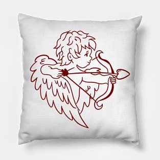 baby cupid throwing arrows Pillow