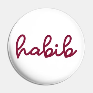 habib - maroon red Pin