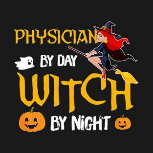 4th Grade Teacher Funny Witch Halloween Costume Gift_Physician T-Shirt