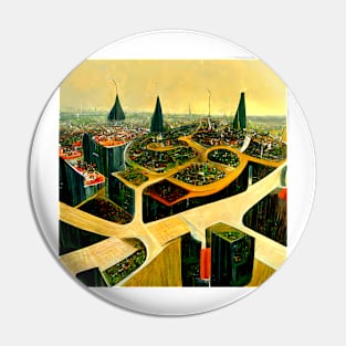 Eco friendly futuristic city Pin