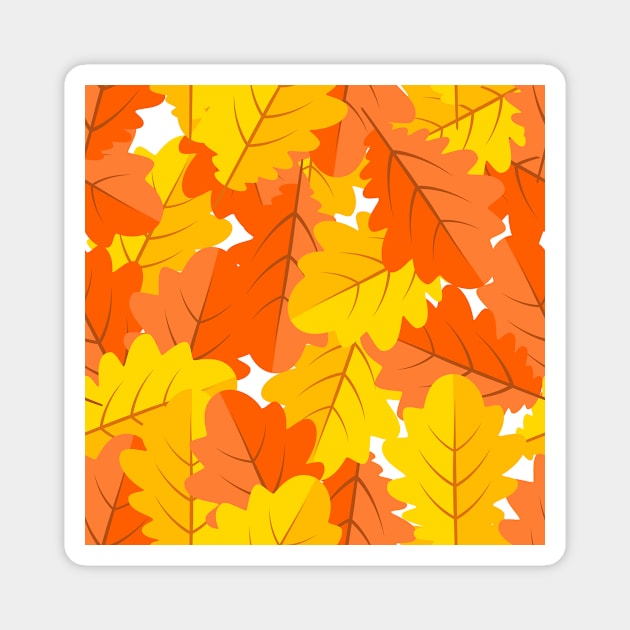 Orange Fall Leaves Magnet by NewburyBoutique