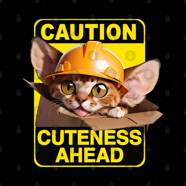 Devon Rex Cat Wearing Hardhat by CGI Studios