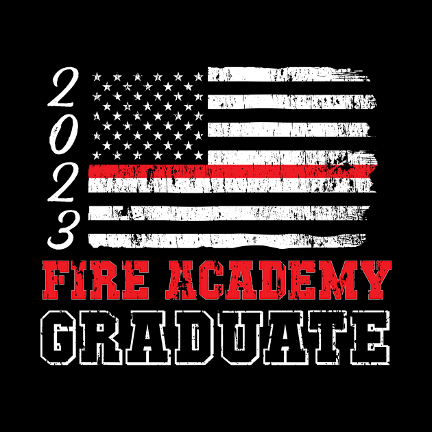 Fire Academy 2023 Graduation - Thin Red Line TShirt by bbreidenbach