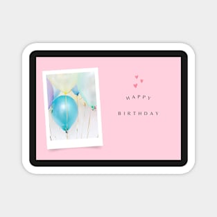 Pink Birthday Card Magnet