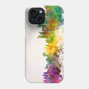 Busan skyline in watercolor background Phone Case
