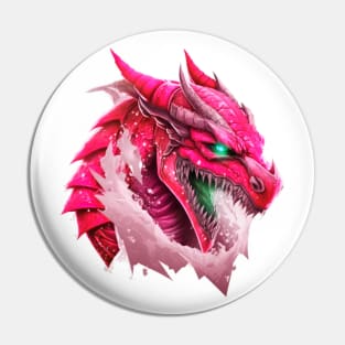 Angry Red Dragon Pin