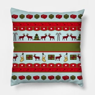 Pixel Perfect Christmas: Festive Pattern Joy No 2 Pillow