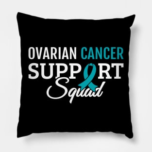 Ovarian Cancer Support Squad - Cool Typograph Pillow