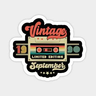 Vintage September 1990 Music Cassette - Limited Edition - 32 Years Old Birthday Gifts Magnet