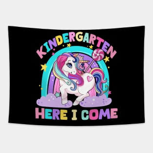 Kindergarten Here I Come Unicorn Tapestry