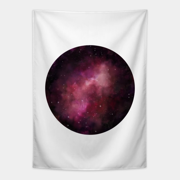 Pink galaxy Tapestry by RosanneCreates