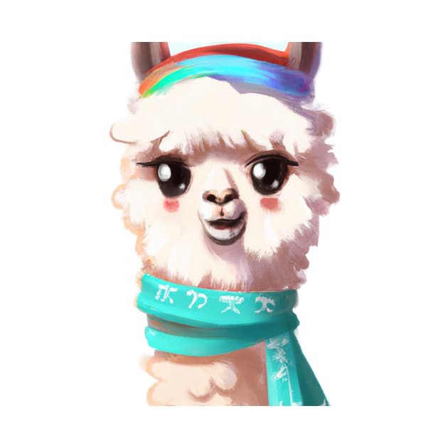 Cute Llama Drawing by Play Zoo