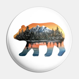 Bear Mountain Silhouette Pin